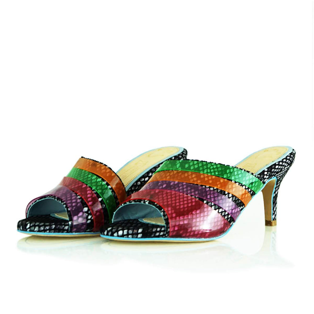 Sara Melissa Designs, shoes, snake print black, sandal